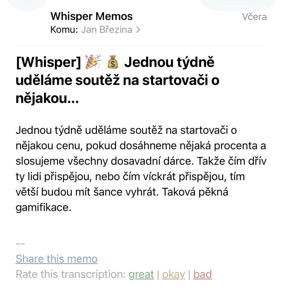 Whisper Memos